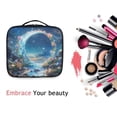 thumbnail image 6 of FORMRS Travel Makeup Bag Large Capacity Train Case Cosmetic Organizer with Adjustable Dividers, Floral Moon, 6 of 8