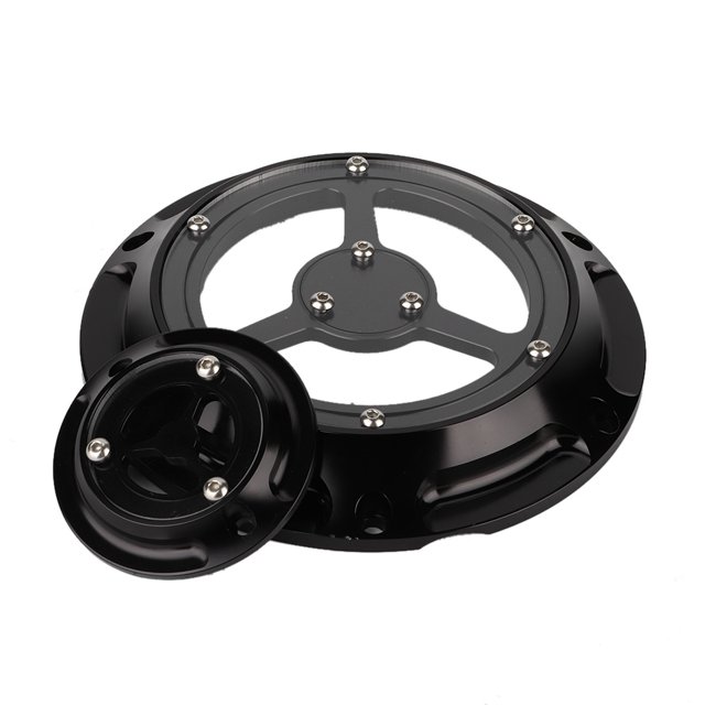 Cubierta Derby, Cubierta de temporizador Cubierta de aluminio para motocicleta Derby Cubierta de temporizador Juego de cubiertas de temporizador para XL 883 1200(negro)