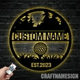 thumbnail image 3 of Craftnamesign Personalized Golf Metal Name Sign, Custom Golfer Metal Wall Art, 3 of 5