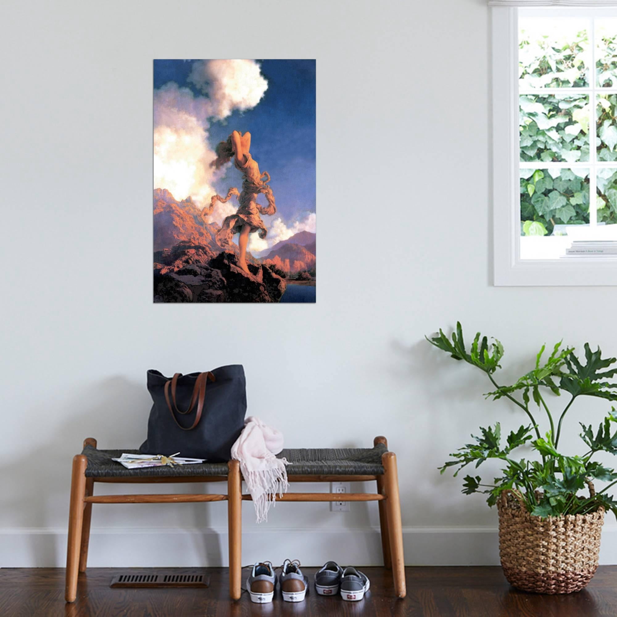 Art.com Ecstasy Art Print by Maxfield Parrish, White Frame Wall