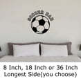 thumbnail image 2 of Soccer Dad Varsity Ball Support Love Parent Sports Field Wall Decals for Walls Peel and Stick wall art murals Black Small 8 Inch, 2 of 2