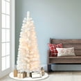 thumbnail image 2 of 4.5 ft Pre-lit White Tinsel Tree 160 Tips 70 UL Clear Incandescent Lights, 2 of 2