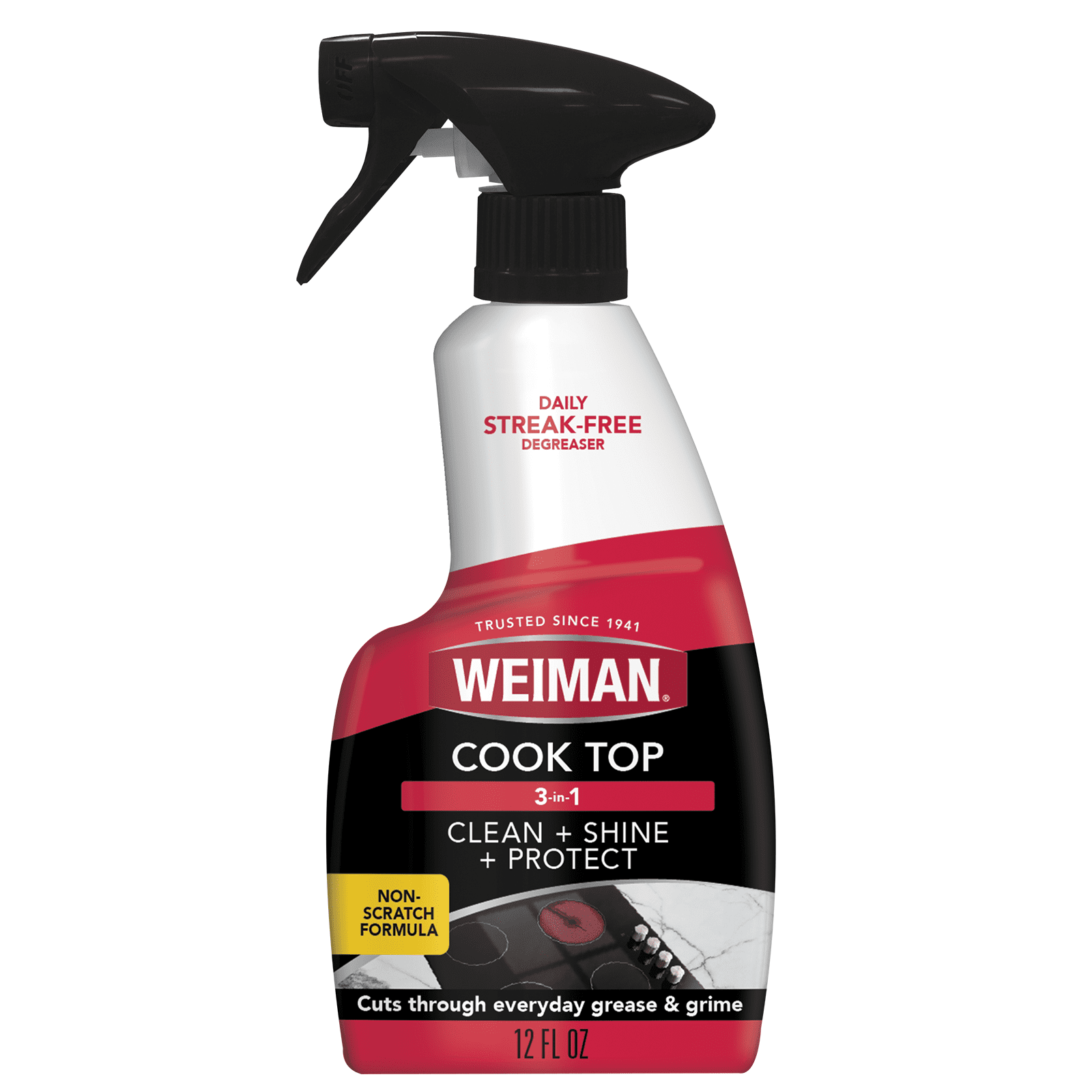 Weiman Daily Cooktop Cleaner Spray for Easy Daily Cleaning, Streak-Free Shine, 12 fl oz