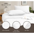 thumbnail image 3 of 100% Pima Cotton Twin Size 4-PCs Sheet Set (Solid, White) Fits 27-30â€ Deep Pocket, 600 Series Sateen Weave, 3 of 5