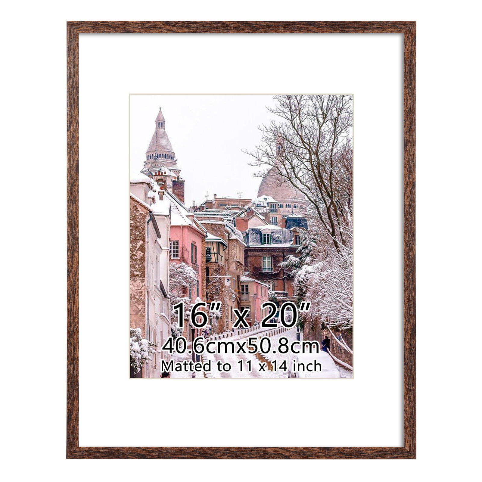 Mainstays 22x34 Black Rounded Poster Frame, Plastic Wall Frame for