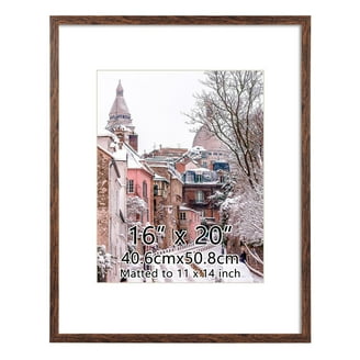 Americanflat 16x22 Poster Frame with 12x18 Mat Black Wooden