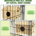 thumbnail image 2 of Wooden Bird Nesting Box for Cockatiels, Large Parakeet Nest Lovebird House Budgie Breeding Box (Wood), 2 of 6