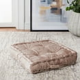 thumbnail image 3 of SAFAVIEH Belia Solid Floor Pillow, 25" x 25", Champagne, 3 of 9