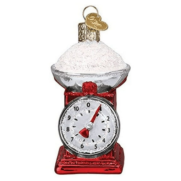 Old World Christmas Glass Blown Ornament, Kitchen Scale (#32482)