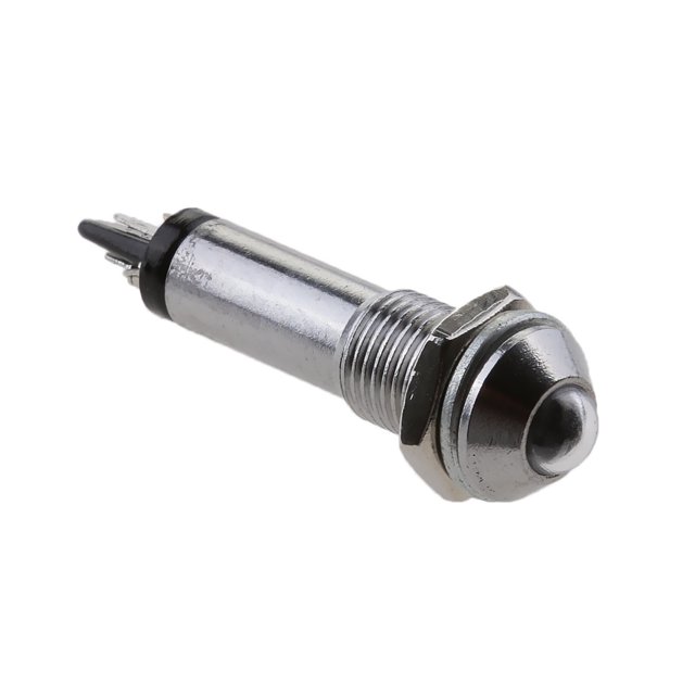 Universal Car Truck Boat DC 12V 8mm LED Indicador de señal Bombilla Blanco Sharpla Lámpara de luz indicadora de panel de tablero impermeable