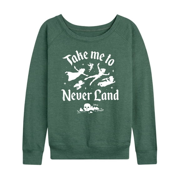 Disney - Peter Pan - Take Me to Neverland - Women's Lightweight French Terry Long Sleeve Shirt