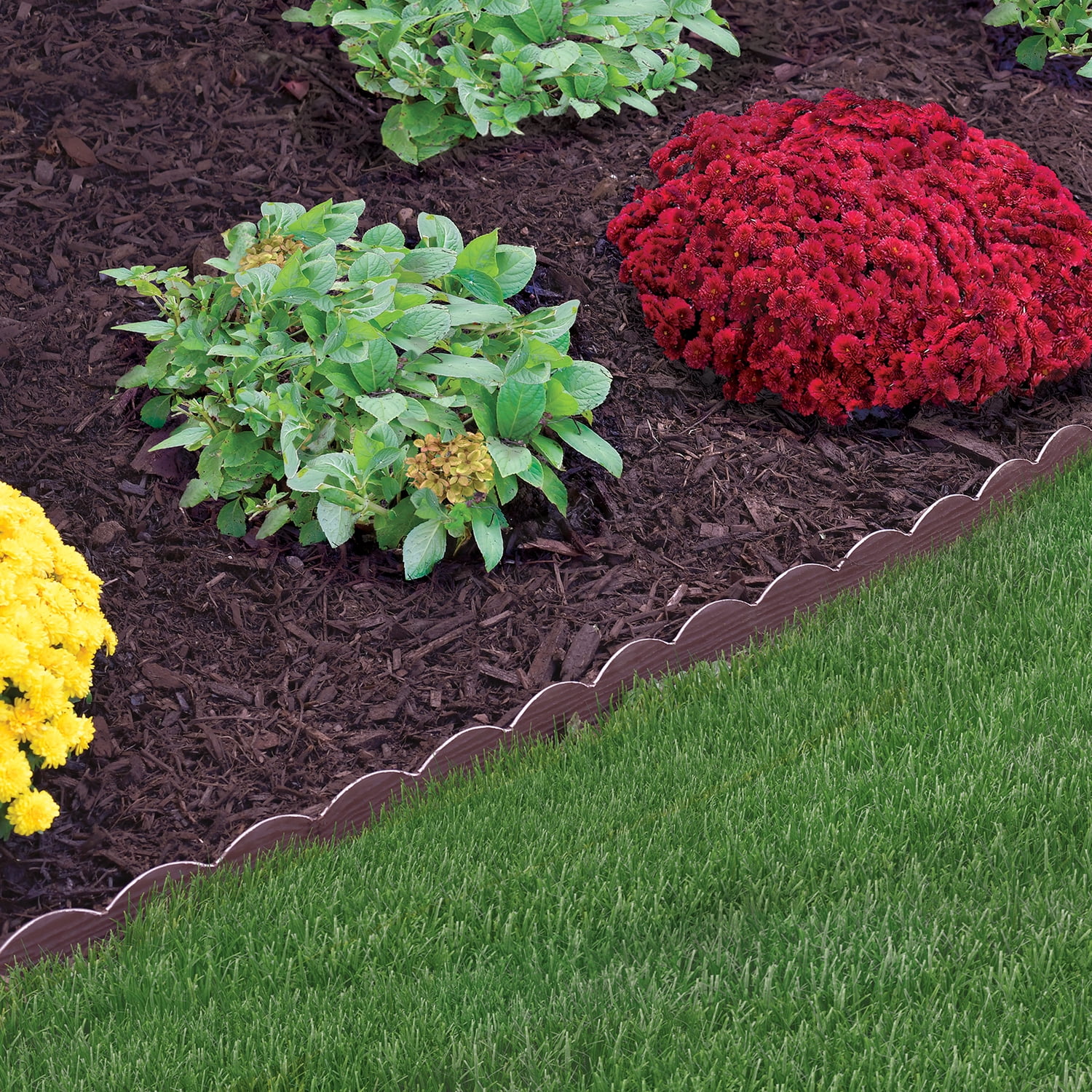 EasyFlex Plastic Brown Scalloped Landscape Edging Kit