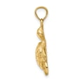 thumbnail image 2 of 14k Yellow Gold Casted Solid Textured and Polished Finish Turtle with Textured Shell Charm Pendant, 2 of 4