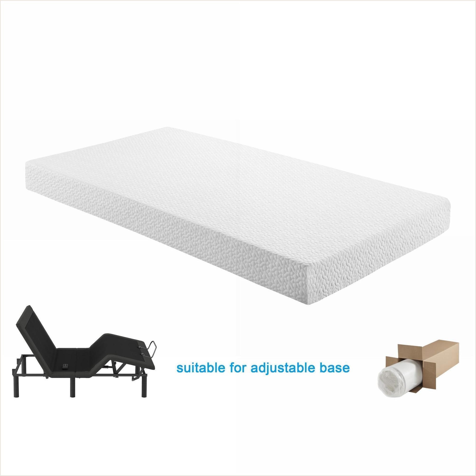 Mattresses, Full Size 8-Inch Firm Gel-Infused Memory Foam Mattress | White | Foam