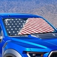 thumbnail image 2 of KUIFORTI Car Front Windshield Sun Shade Visor Suv Window Folding Bloker Cover, American Flag Automotive Interior Sun Protection, 66.53" x 34.44", 2 of 5