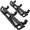 A-Black + brushed stainless steel, variant on Heavy Duty Textured Black Nerf Bars with 3" Drop Anti-Slip Running Boards and Removable Paintable Inserts, Fits 2009-2023 Classic Trucks