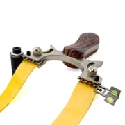 Runzkzy Alloy Fast Compression Flat Leather Slingshot Outdoor Laser Shooting No Strap Slingshot