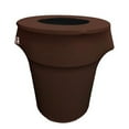 thumbnail image 6 of LA Linen Stretch Spandex Trash Can cover 44-Gallon Round,Fuchsia, 6 of 7