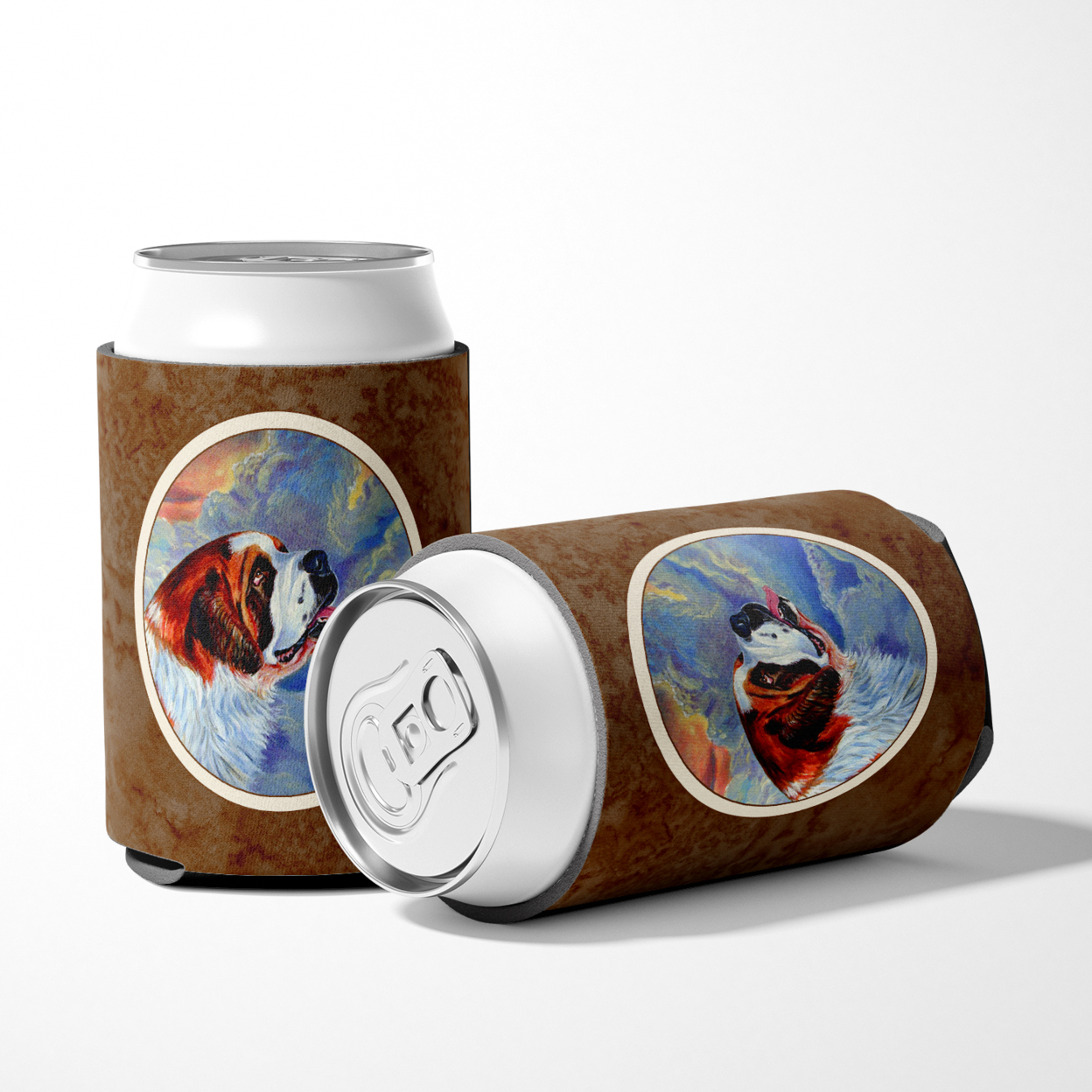 Carolines Treasures 7085CC Saint Bernard Loyalty Can or Bottle Hugger Can Hugger multicolor