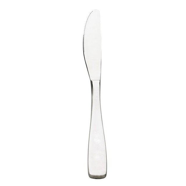 Browne Modena Couteau de Table Dentelé en Acier Inoxydable 13/0 à Fini Satiné, 8,9 Po -- 12 par Caisse