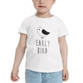 thumbnail image 4 of Early Bird Cute Toddler T Shirts for Boys Girls (White, Youth M), 4 of 5