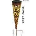 thumbnail image 2 of Solar Powered Ground Stake Light with Rose Projection Pattern, LED Outdoor Garden Decor, Decorative Metal Lighting for Yard, Patio, Lawn &, 2 of 7