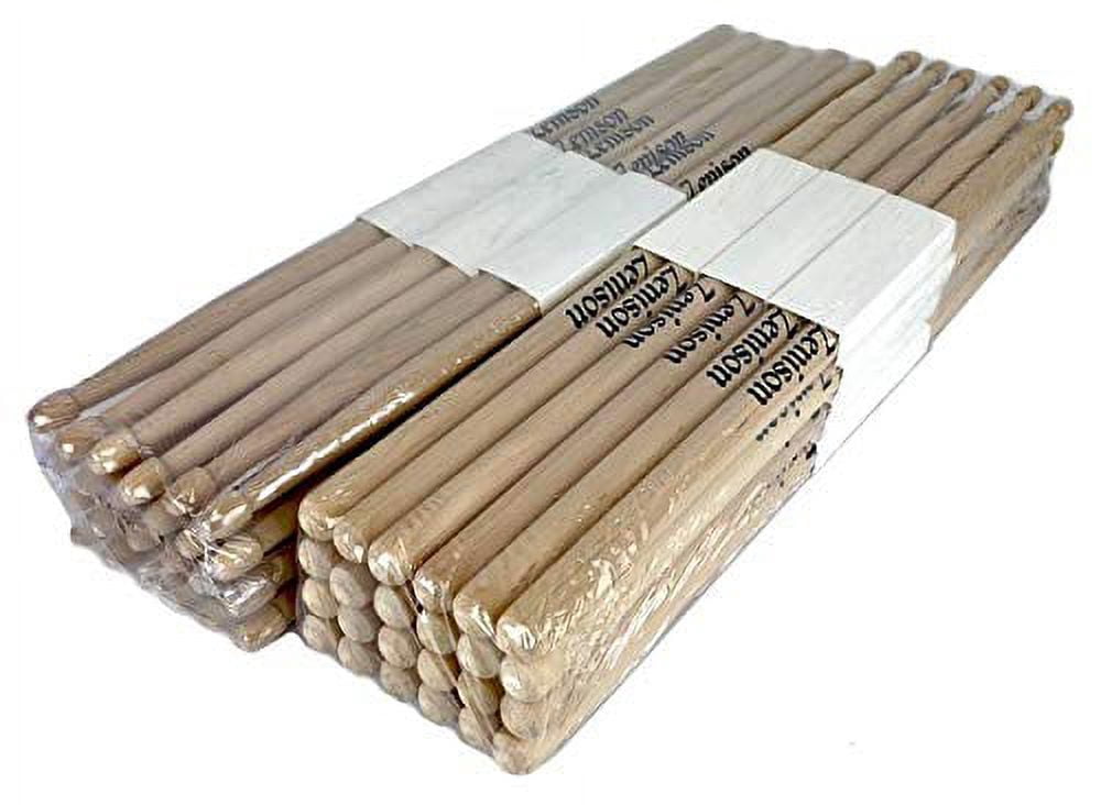 24 pairs - 2b wood tip natural maple drumsticks pro 48 drum sticks new