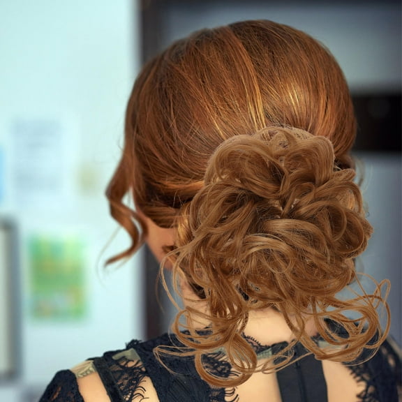 FRCOLOR Messy Chignon Wig Long Beard Messy Bun Messy Bun Scrunchy Child 25X14X9CM Golden