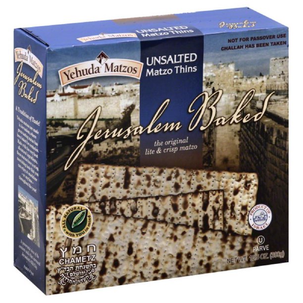 Yehuda Matzos Unsalted Matzo Thins, 10.5 Oz (Pack of 6)