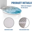thumbnail image 6 of ZIATUBLE Ocean Wave Toilet Lid Seat Cover Easy to Install Toilet Lid Cover with Elastic Band Stretchable Toilet Lid Covers for Bathroom Decoraction Soft Flannel Toilet Lid Cover, 6 of 6