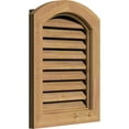 thumbnail image 3 of 12"W x 18"H Arch Top Gable Vent (17"W x 23"H Frame Size): Unfinished, Functional, Smooth Western Red Cedar Gable Vent w/ Brick Mould Face Frame, 3 of 13