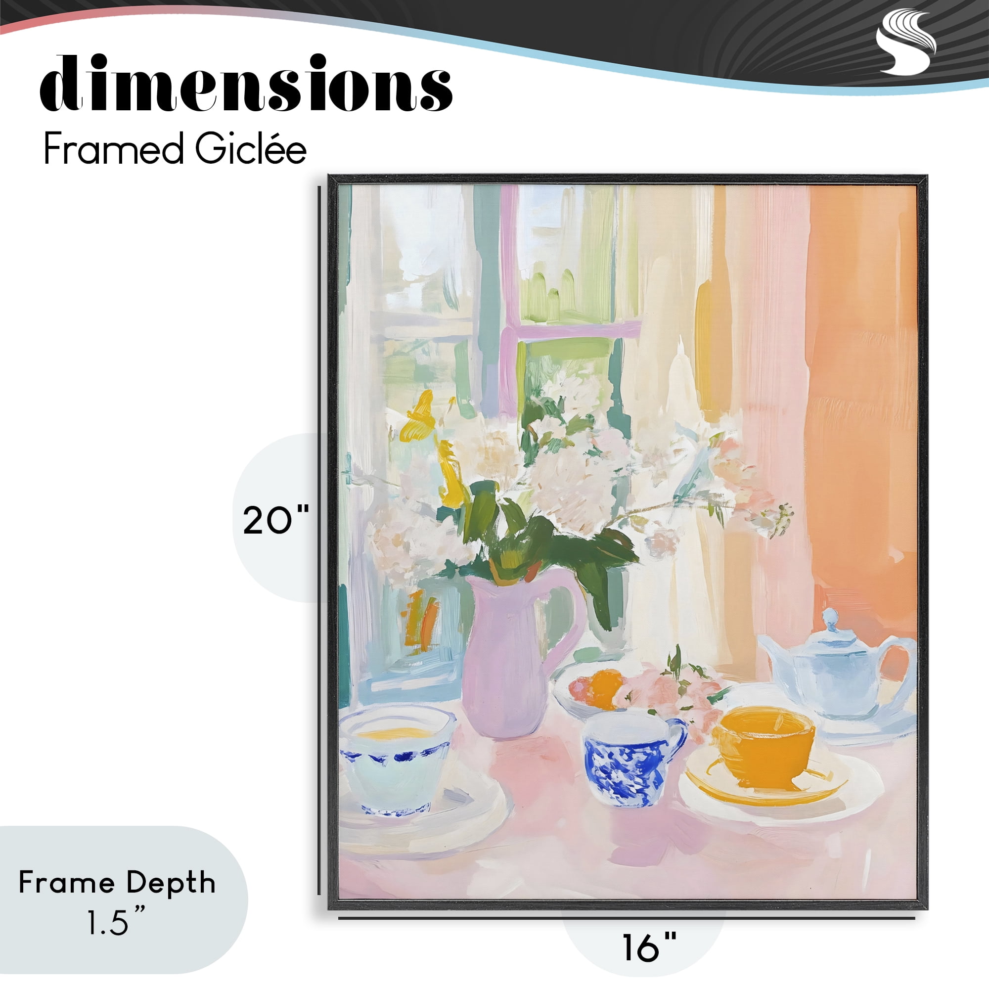 Stupell Industries Breakfast Still Life Abstraction Black Framed Giclee Art, design by The Prints Vibe