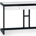 thumbnail image 4 of Allora 60" Solid Wood Modern Computer Desk in Distressed White, 4 of 8