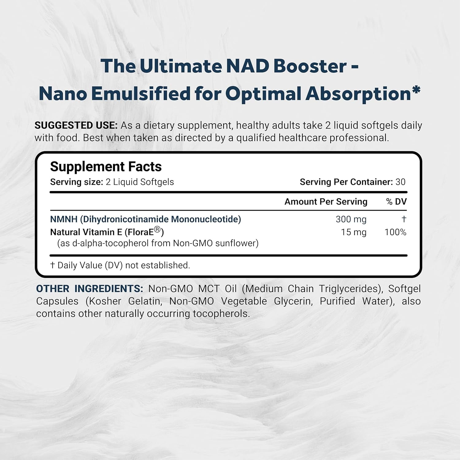 Naturalis N-MNH  300mg May Better than NAD+ and  Enhance NAD+ Levels & Support  - 60 Softgels