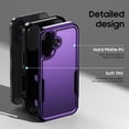 thumbnail image 6 of for iPhone 16 Case, [Shockproof] Military Grade Proof Protection [Dropproof] Rugged Protective Heavy Duty Phone Case Cover for iPhone 16 (Purple), 6 of 14