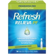 Refresh Relieva PF Preservative-Free Artificial Tears Lubricant Eye Drops, 0.4 ml, 30 Count