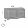thumbnail image 2 of Woodland 40W Shoe Storage Bench with Doors in Cape Cod Gray - Engineered Wood, 2 of 9
