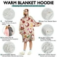 thumbnail image 5 of Wearable Oversized Blanket,Beige Christmas Santa Pattern Wearable Blanket Hoodie for Adults,Cozy Hooded Blankets with Super Pockets,Super Warm Fuzzy Pullover for Women & Men, 5 of 6