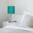 thumbnail image 5 of LimeLights Stick Lamp with USB charging port and Fabric Shade, Teal, 5 of 6