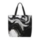 thumbnail image 1 of Disketp Fluid Black White Paint Swirls Bolsa Tote de Lona para Mujer, Bolso de Hombro y Cruzado con Cierre de Cremallera, 1 of 7