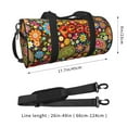 thumbnail image 4 of Fotbe Hippie Peace Love Pattern Foldable Sports Gym Bag with Wet Dry Pocket, Ultralight Travel Bag, Large Capacity Duffel Bag, Splash Proof Carry on Bag, Overnight Bag, Weekender Bag, 4 of 8