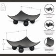thumbnail image 6 of Clyne Curved Black Wood Trays on Wood Orbs, 6 of 6