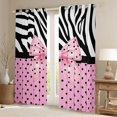 thumbnail image 2 of Homewish Polka Dots Bowknot Black Out Curtains for Kids Teens Boys Girls,Animal Zebra Print Curtains Pack of 2 (42x63 Each),Dreamy Princess Bedroom Curtains,Microfiber Bedroom Decor, 2 of 6