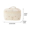 thumbnail image 2 of EWASWON 3 Pcs Cotton Quilted Makeup Bag Set Floral Cotton Cosmetic Bag Toiletry Travel Organizer Bag For Women Girls, 2 of 9