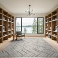 thumbnail image 2 of ODIKA 9'x12' Beige Taupe Geometric Crisscross Washable Area Rug Modern Handwoven Pattern for Indoor/Outdoor Low Pile, Flatwoven, for Great Room, Indoor Concept, Large Living, 2 of 7