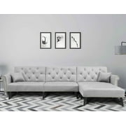 L-shaped Sofa Bed Set Atmospheric Elegant Home Sleeper Sofa Gray
