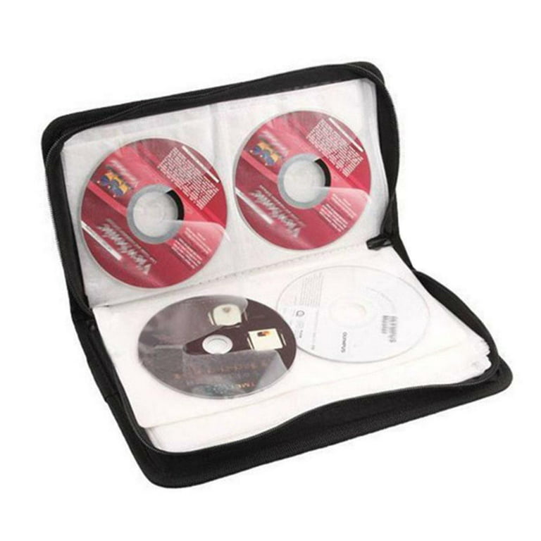 Portable 80 Sleeve CD DVD Disc Carry Case Holder Bag Wallet Storage Ring  Binder 