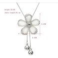 thumbnail image 4 of Collar de cristal de creación en forma de flor colgante de ojo de gato collar de suéter de cadena larga collar de borla colgante largo ajustable niña niña Ormromra WMZY-412, 4 of 4