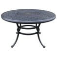 thumbnail image 2 of Benjara 52" Outdoor Round Metal Patio Dining Table- Dark Bronze, 2 of 8