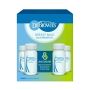 Dr. Brown's Natural Flow Breastmilk Storage & Collection Bottles, Freezer Safe, 0m+, 4 Pack